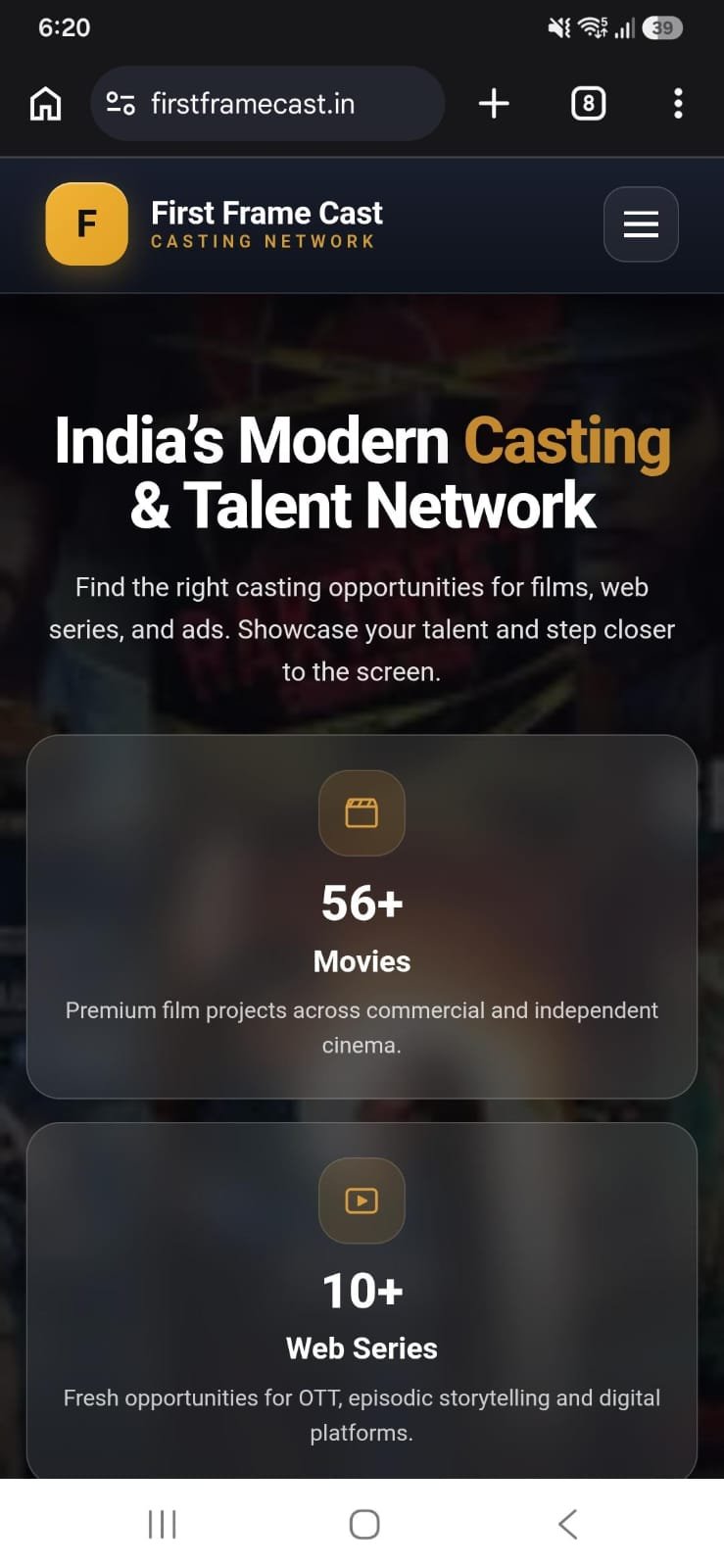 First Frame Casting mobile